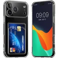 kwmobile Smartphone-Hülle Hülle mit Kartenfach für Apple iPhone 17 Pro Max, Handyhülle iPhone 17 Pro Max mit Kartenfach Soft Case