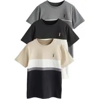 Next T-Shirt 3er-Pack Regular Fit T-Shirts mit Farbblockdesign (3-tlg)