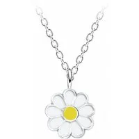ALEXANDER YORK Kette mit Anhänger GÄNSEBLÜMCHEN, 2-tlg., 925 Sterling Silber