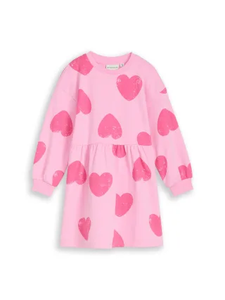 tom tailor kids - Mini-Kleid mit Herz-Muster big pink heart print - Gr. - 92/98