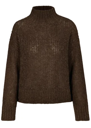 IN LINEA - Stehb. Pullover chocolate - Gr. - 36