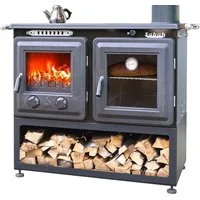 SABAH Festbrennstoffherd EEK A - Dauerbrandherd Holzherd S108 - 10,3 kW, 10,30 kW