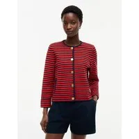 Tommy Hilfiger Strickjacke GOLD BUTTON LS CARDI Baumwolle, goldfarbene Knöpfe