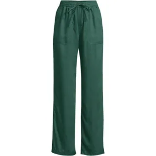 Leichte Tencel Hose mit weitem Bein, Damen,  Grün, Lyocell (Viskose), by Lands' End