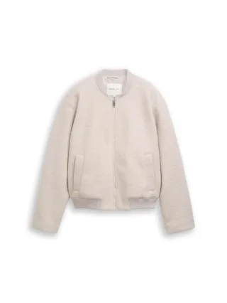Denim Tom Tailor - Bouclé Bomberjacke cloud grey - Gr. - M