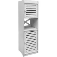 JEOBEST Badkommode Badezimmerschrank, Badschrank, schmales Badregal, (1-St, Badregal), Schmal mit 2 Tür, 22x20x75 cm