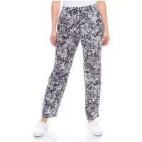 Kendindza Collection Strandhose Damen Sommerhose leicht lang luftige gemustert elastischer Bund Kordelzug Gummizug luftig