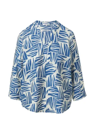 s.Oliver Red Label - Bluse aus strukturiertem Viskosemix blau - Gr. - 38
