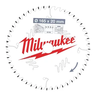 Milwaukee - Kreissägeblatt 165/20 mm 48Z Holz - 4932471295