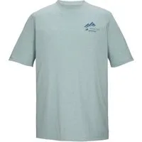 Killtec T-Shirt KOS 51 MN TSHRT Melange-Optik, grafischer Berg-Print, Comfort-Stretch Material