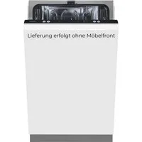 exquisit vollintegrierbarer Geschirrspüler 1009 EGSP1009-E-450D schwarz, 10 l, 9 Maßgedecke, 9 Maßgedecke & flüsterleise 49 dB – stark und angenehm ruhig