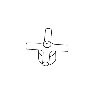 hansgrohe Griff Axor Terrano 2-Griff 37299000 Waschtischarmatur warm/kalt chrom