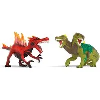 Schleich® Spielfigur ELDRADOR® CREATURES, Feuersaurier vs. Dschungelechse (70834)