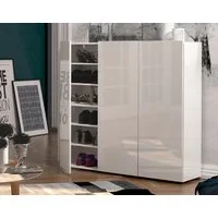 möbelando Schuhschrank Glossy 120 x 115 x 34 cm (B/H/T)