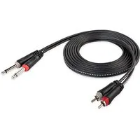 keepdrum keepdrum Adapter-Kabel ac017b 2x RCA Cinch zu 2x 6,35mm TS-Klinke 2m Audio-Kabel, 2x 3,6mm Klinkenstecker, zu 2x RCA Cinch (200 cm), Adapter-Kabel