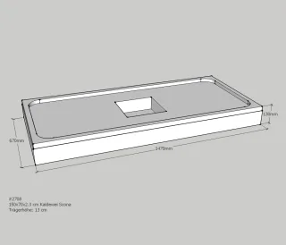Neuesbad Wannenträger für Kaldewei Scona 700x1500x23 SD24083