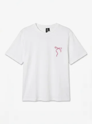 VERO MODA - VMPAULINA THEA SS T-SHIRT JRS NOOS Bright White - Gr. - XS