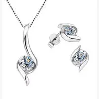 ROUGEMONT Schmuckset Stilvolles Damen Moissanit Schmuckset 925 Sterling Silber Gold, Echtschmuck mit Echtheitszertifikat