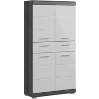 welltime Midischrank SIENA, Breite 74cm, 4 Türen, 1 Schubkasten, 4 Fächer, MDF-Front (TOPSELLER) in verschiedenen Farben erhältlich, Badmöbel, Badschrank, Schrank, Bad