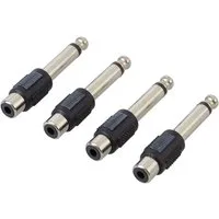 keepdrum keepdrum ADA050 Adapter RCA Cinch - 6,3 Klinke 4 Stück Audio-Adapter 6,35-mm-Klinke zu RCA, Hochwertige Verarbeitung
