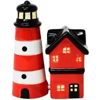 MystiCalls Salz- / Pfefferstreuer Salz- und Pfefferstreuer Lighthouse Leuchtturm, (2-tlg), Mit Magneten verbunden
