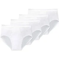 Schiesser Slip 4er Pack Cotton Essentials Doppelripp (Spar-Set, 4-St) Slip / Unterhose - Baumwolle - mit Eingriff - Strapazierfähig