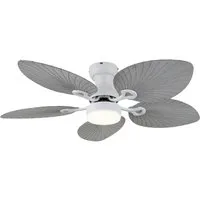 GLOBO LIGHTING Deckenleuchte ELISE, Memoryfunktion, Timerfunktion, Ventilatorfunktion, LED fest integriert, warmweiß - kaltweiß, Ventilator kühlen-heizen holzoptik CCT 3000/4500/6000K