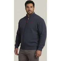 Man's World Plus Strickjacke auch in Grosse Größen bis Gr. 7XL Regular Fit, Langarm, mit Stehkragen, mit Reißverschluss