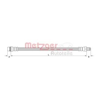 Metzger Bremsschlauch vorne Opel Movano Renault Master 2,3