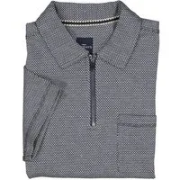 Engbers Poloshirt Herren Poloshirt mit Reißverschluss, Saphirblau