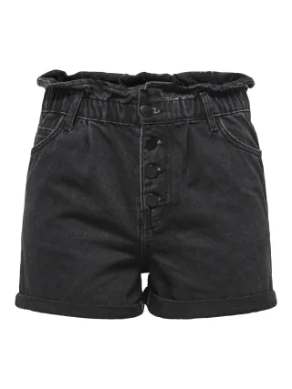 ONLY - ONLCUBA PAPERBAG DNM SHORTS NOOS black denim - Gr. - XL