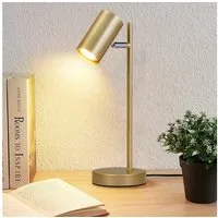Nettlife Tischleuchte Nachttischlampe Schwarz/Weiß/Gold GU10 mit kabel Schlafzimmer, Schwenkbar 350°, LED wechselbar, Metall Schreibtischlampe Leselampe
