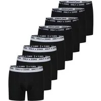 ONLY & SONS Boxershorts Herren Retroshorts ONSSCOTT 8 PACK Regular Fit (Vorteilspack, 1-St) Unterhosen mit Stretch