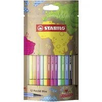 STABILO Faserstift STABILO Pen 68 Filzstift Mini - 1 mm - 12er Set