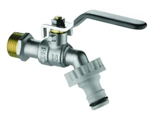 Neuesbad BIBCOCK Ventil mit Garten Schlauch ADAPTERS, 3/4" NB1DEVFA252L1