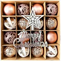 Cachito Weihnachtsbaumkugel Weihnachtskugeln Set, Christbaumkugeln Deko Weihnachten (18 St), Weihnachtsbaumschmuck,Weihnachtsbaumkugeln