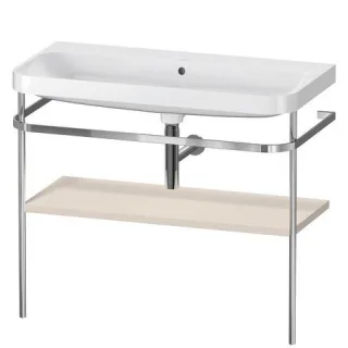 Duravit Happy D.2 Plus c-shaped Set mit Metallkonsole Taupe Supermatt 975x490x850 mm - HP4838N8383 HP4838N8383