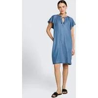 TOM TAILOR Sommerkleid Kleider & Jumpsuits Loose Fit Kleid mit Quasten
