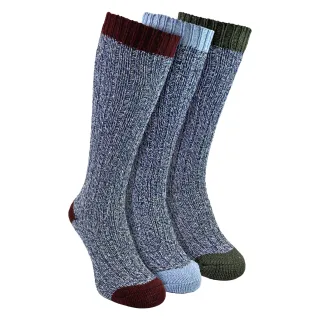 3 Paar extra lange warme Wollsocken für Damen