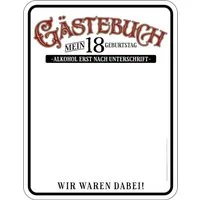 RAHMENLOS® Metallschild als Gästebuch zum 18. Geburtstag