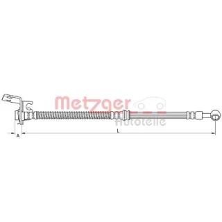 Metzger Bremsschlauch hinten links Hyundai I10