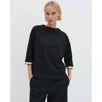 someday Sweatshirt UTALBA DETAIL Regular aus Viskose Mix gerader Schnitt, lockere Passform, farblich abgesetzte Rippbündchen