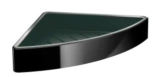 emco loft Eckschwammkorb mit Kunststoffeinsatz 179 x 36 x 179 mm, schwarz/schwarz, 054513303 054513303