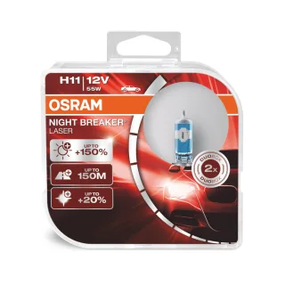 2 Stück OSRAM NIGHT BREAKER LASER +150% Next Generation Lampen Birnen für Scheinwerfer / Fassung H11