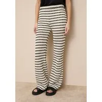 Tamaris Strickhose luftige Hose mit trendigem Muster und lässigem Schnitt