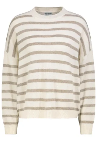 Authentic Style - RE9CIFN0cmlja3B1bGxvdmVy string beige - cream stripes - Gr. - M