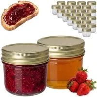 relaxdays Marmeladenglas Einmachgläser Set 120 ml Twist Off, Glas, 25er Pack