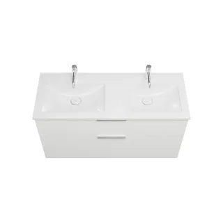Burgbad Mineralguss Waschtisch-Set Eqio Weiß Hochglanz/Alpinweiss, SEYV122F2009C0001 SEYV122F2009C0001