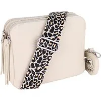 MIRROSI Schultertasche aus Echtleder, hergestellt in Italien, mit 2 Riemen (ca.24x18x9cm), Umhängetasche, Crossbody Bag, verstellbaren Schulterriemen