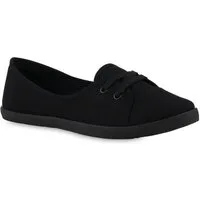 VAN HILL 841298 Sneaker Ballerinas Damen Sportliche Ballerinas Bequeme Basic Stoff Freizeit
